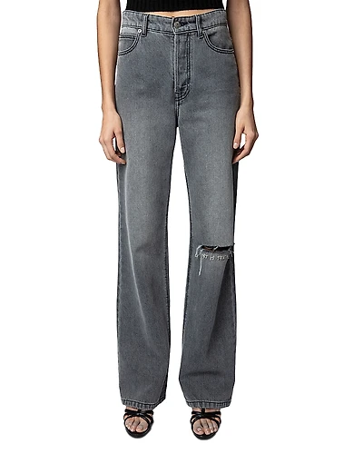 Zadig & Voltaire Evy Ripped Flared Jeans
