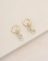 Multi Ring Crystal Dangle Earrings