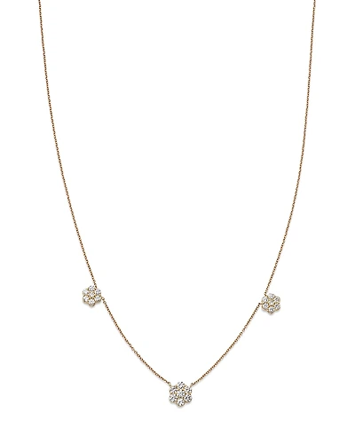 Bloomingdale's Fine Collection Diamond Flower Station Collar Necklace