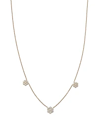 Bloomingdale's Fine Collection Diamond Flower Station Collar Necklace