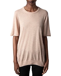 Zadig & Voltaire Ida Short Sleeve Cashmere Sweater