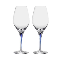 Orrefors Intermezzo Blue Wine Glass, Set of 2