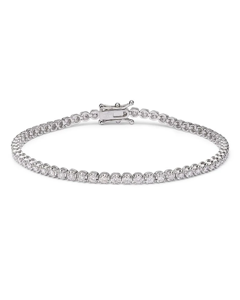 Certified Colorless Diamond Tennis Bracelet Collection 14K White Gold, 2.0-10.0 tcw