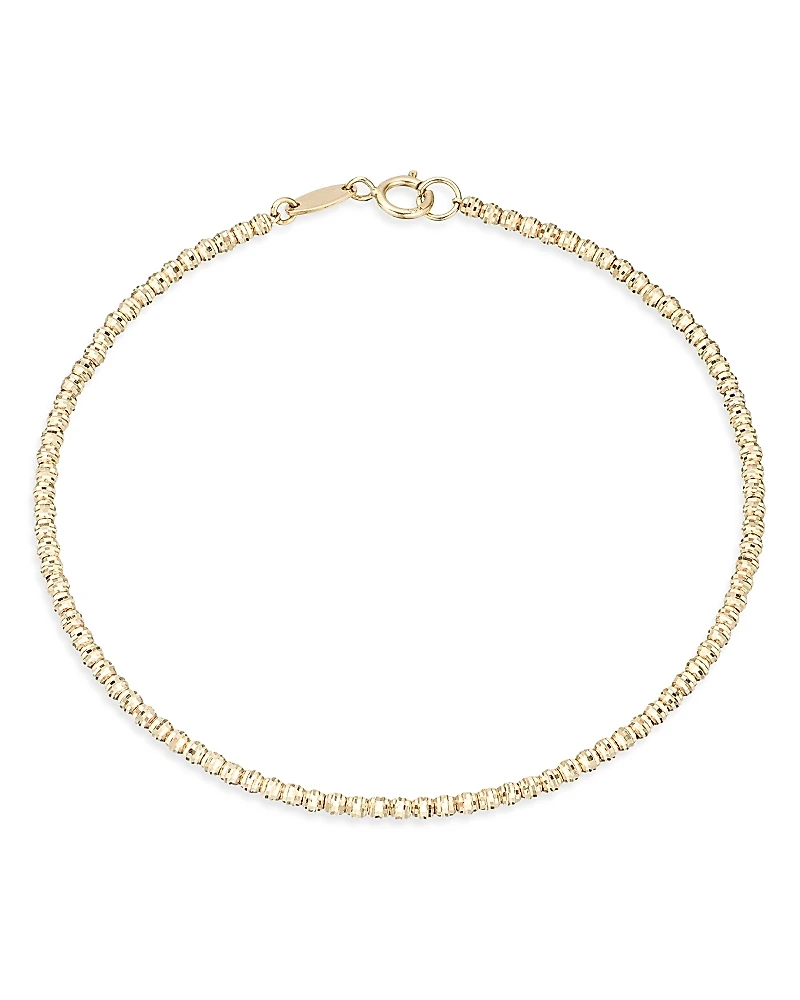 Adina Reyter 14K Yellow Gold Small Textured Bead Link Bracelet