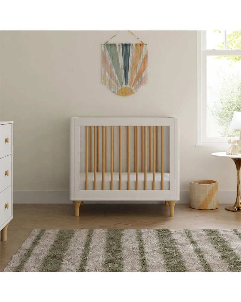 Lolly 4 in 1 Convertible Mini Crib and Twin Bed with Toddler Bed Conversion Kit