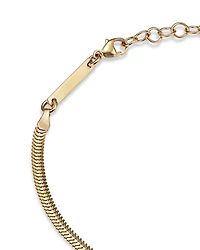 14K Yellow Gold Heavy Metal Oval Snake Link Chain Bracelet
