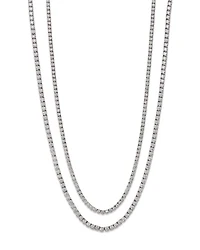 Diamond Classic Tennis Necklaces 14K White Gold, 3.0-7.0 tcw
