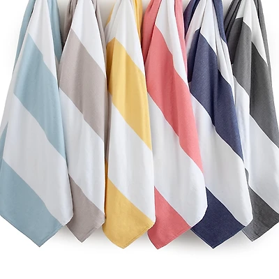 Kassatex Block Stripe Fouta Beach Towel