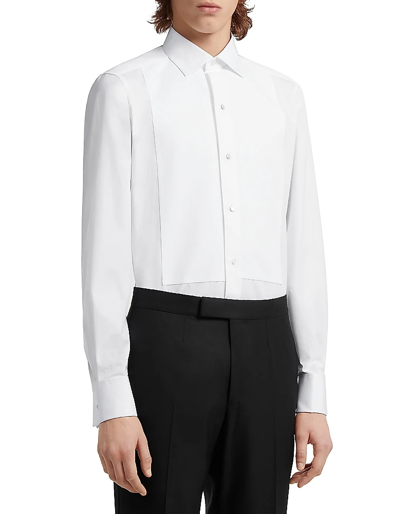 Zegna Cotton Regular Fit Evening Dress Shirt