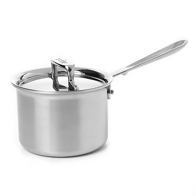 All Clad d5 Stainless Brushed 2 Quart Sauce Pan with Lid