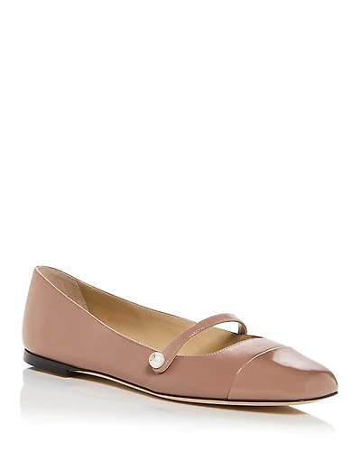 Jimmy Choo Women's Elisa Cap Toe Ballet Flats