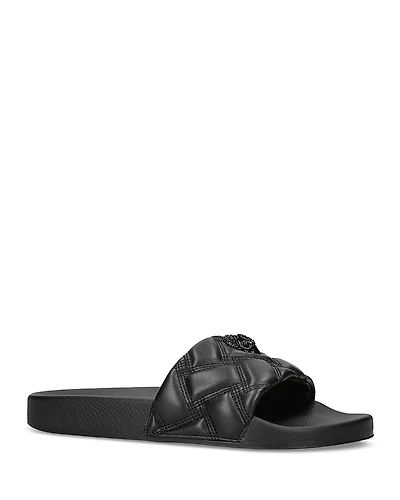 Kurt Geiger London Women's Meena Eagle Drench Quilted Slide Sandals