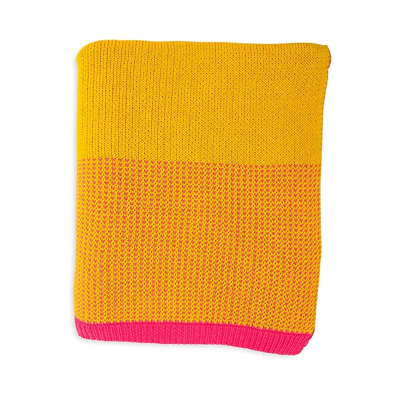 Pink Lemonade Ribbed Hearts Throw