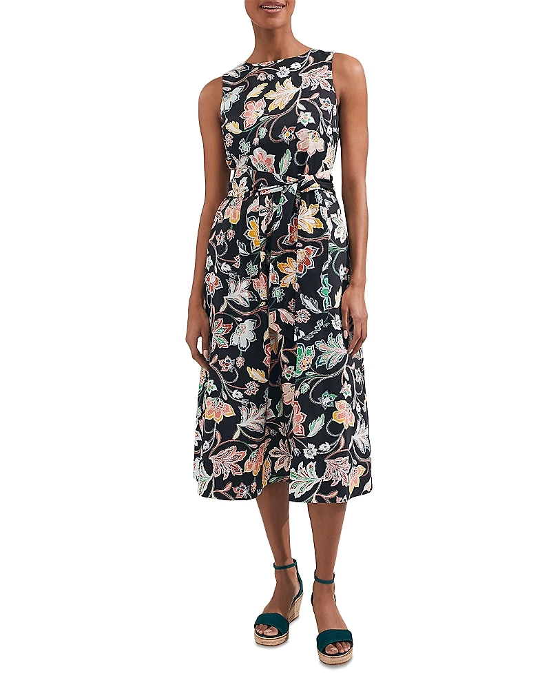 Hobbs London Emilie Cotton Floral Midi Dress