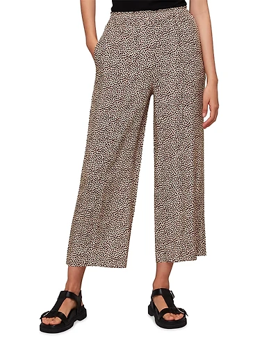 Whistles Dashed Leopard Print Wide Leg Pants