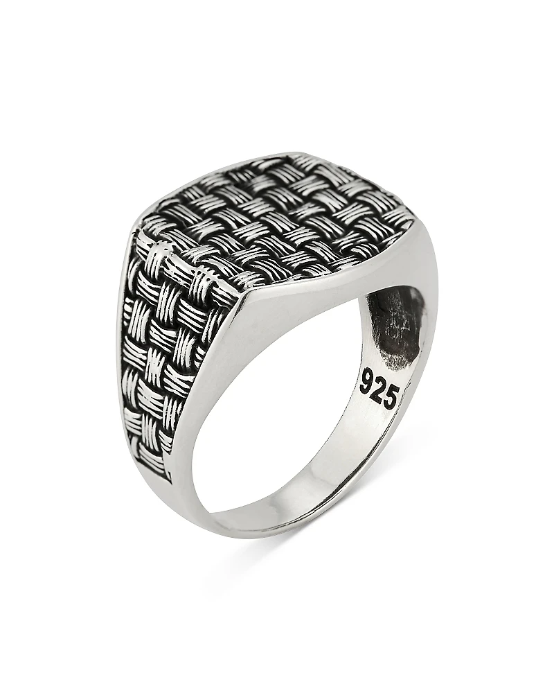 Milanesi and Co Weave Textured Signet Ring