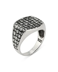 Milanesi and Co Weave Textured Signet Ring