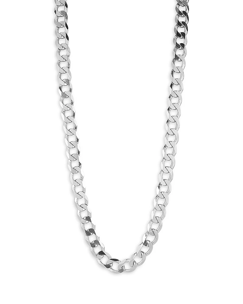 Milanesi And Co Sterling Silver Curb Chain Necklace 9mm