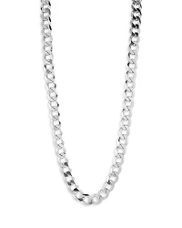 Milanesi And Co Sterling Silver Curb Chain Necklace 9mm