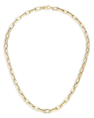 Adina Reyter 14K Yellow Gold Oval Link Collar Necklace, 16