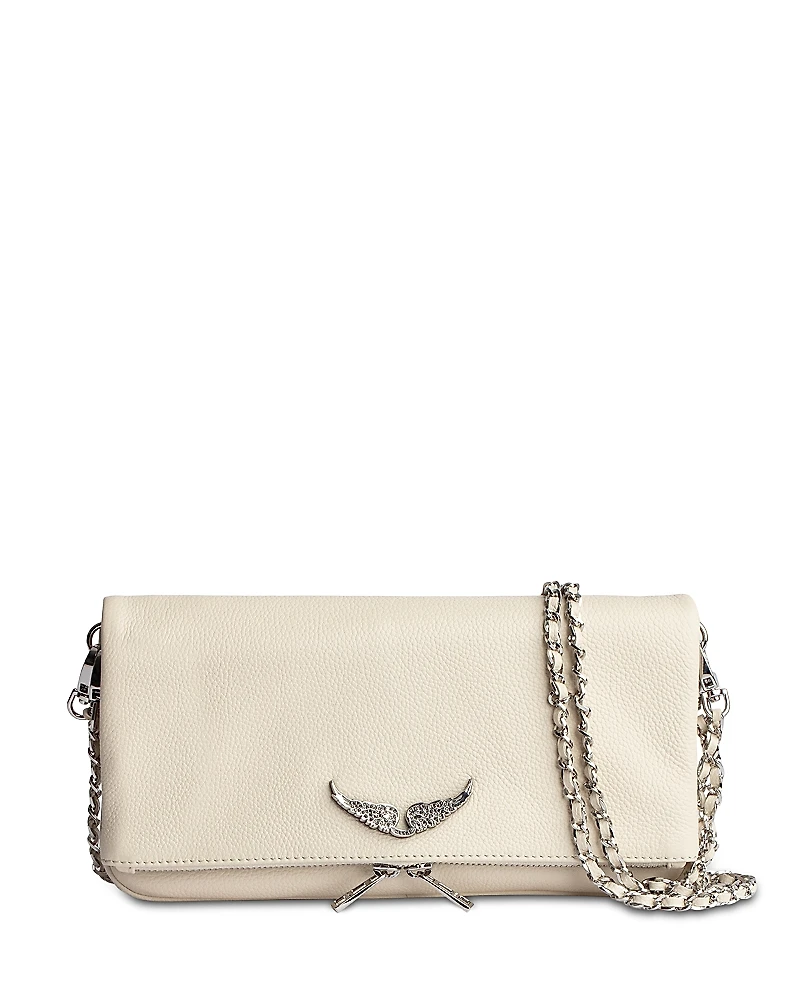Zadig & Voltaire Rock Swing Your Wings Leather Clutch Bag