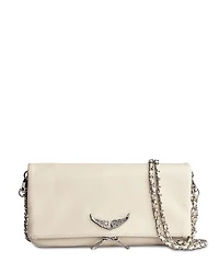 Zadig & Voltaire Rock Swing Your Wings Leather Clutch Bag