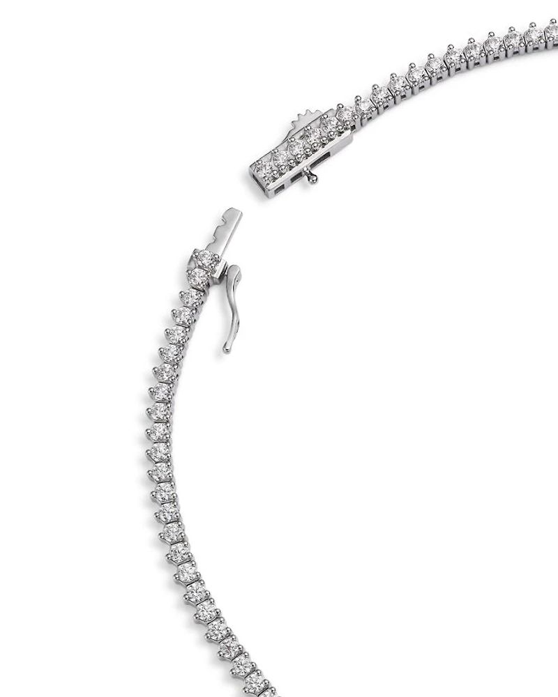 Certified Colorless Diamond Classic Tennis Necklace Collection 14K White Gold, 5.5-7 tcw