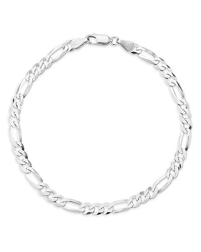 Milanesi And Co Men's Sterling Silver 5mm Figaro Chain Bracelet