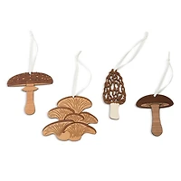 4 Piece Forager Wooden Ornament Set