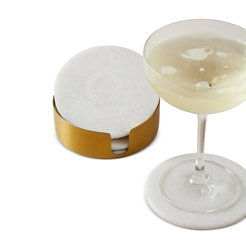 Farmhouse Pottery Marble Coaster Set