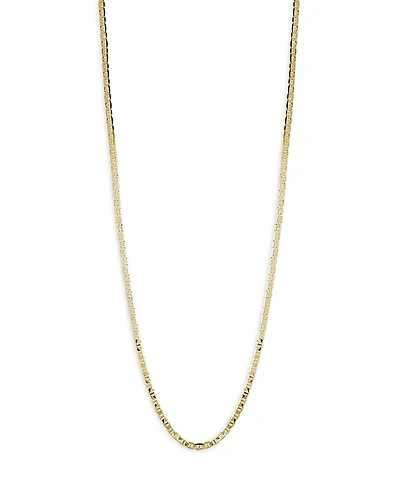 Milanesi And Co 18K Yellow Gold on Sterling Silver 3mm Mariner Link Chain Necklace, 20