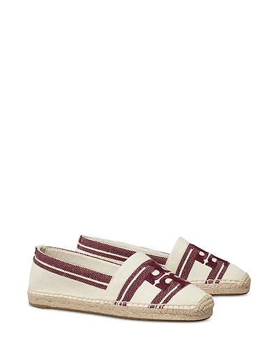 Tory Burch Women's Double T Jacquard Espadrille Flats