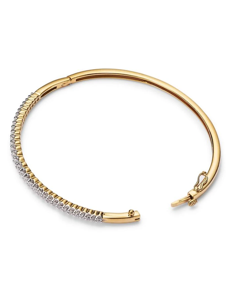 Diamond Bangle Bracelet in 14K Yellow Gold