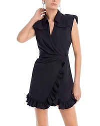 Cinq a Sept Zenni Ruffled Wrap Dress
