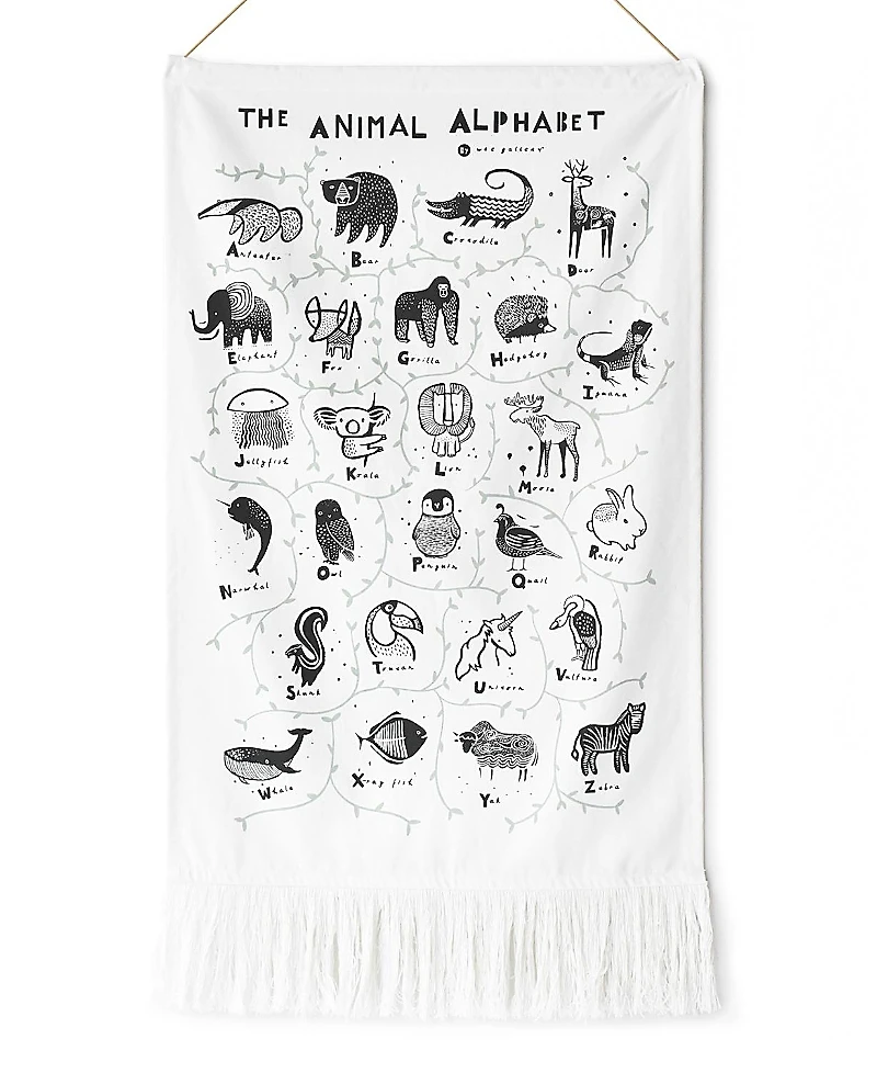 Wee Gallery Animal Alphabet Printed Tapestry - All Ages