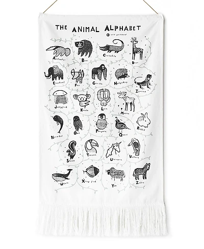 Wee Gallery Animal Alphabet Printed Tapestry - All Ages