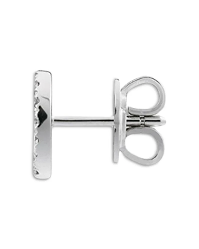 18K White Gold Interlocking G Diamond Stud Earrings
