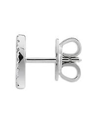 18K White Gold Interlocking G Diamond Stud Earrings