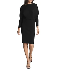 Lara Off-The-Shoulder Ribbed Midi Dress