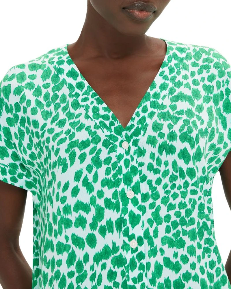 Smooth Leopard Print Blouse