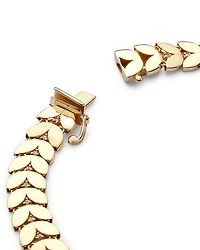 14K Yellow Gold Diamond Chevron Link Bracelet