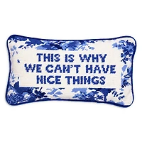 Furbish Studio Nice Things Needlepoint Decorative Pillow