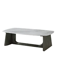 Theodore Alexander Repose Wooden Coffee Table with Marble Top