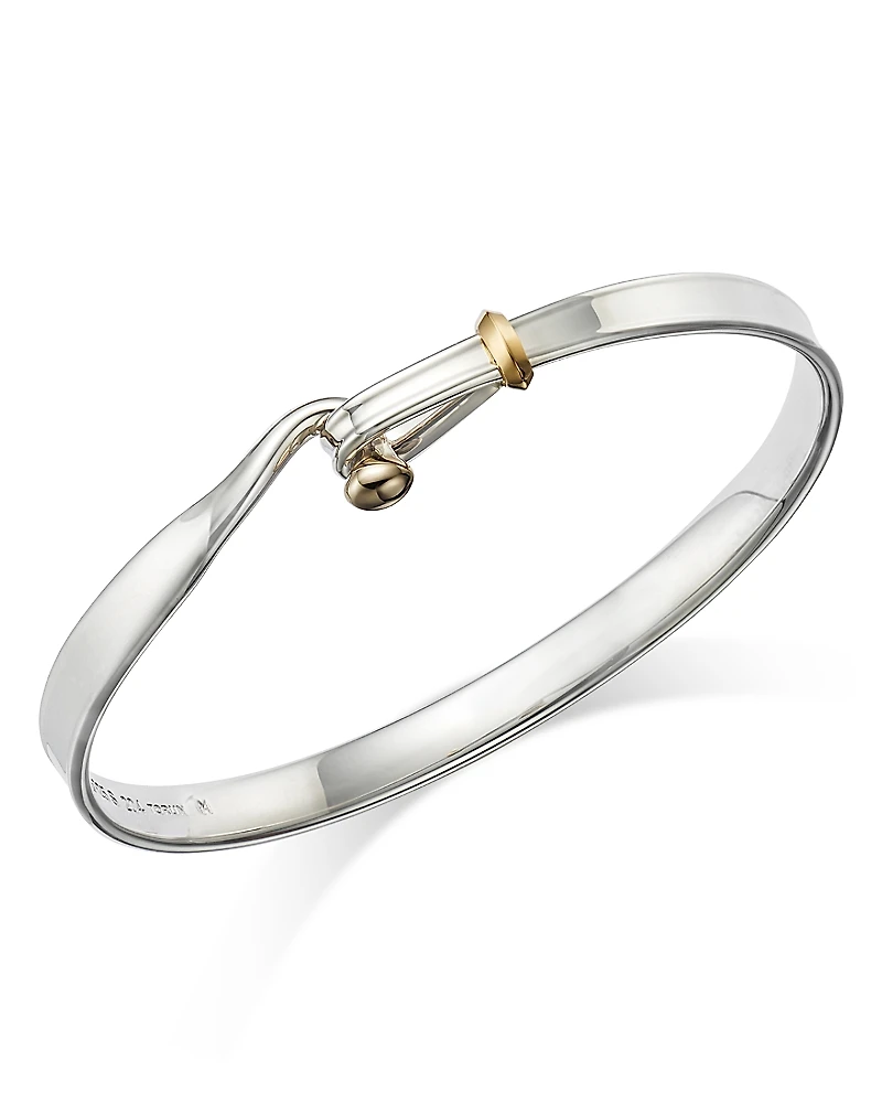 Georg Jensen Sterling Silver & 18K Yellow Gold Torun Bangle Bracelet