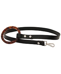 Shaya Pets Susan Short Leather Dog Leash with Acrylic Handle