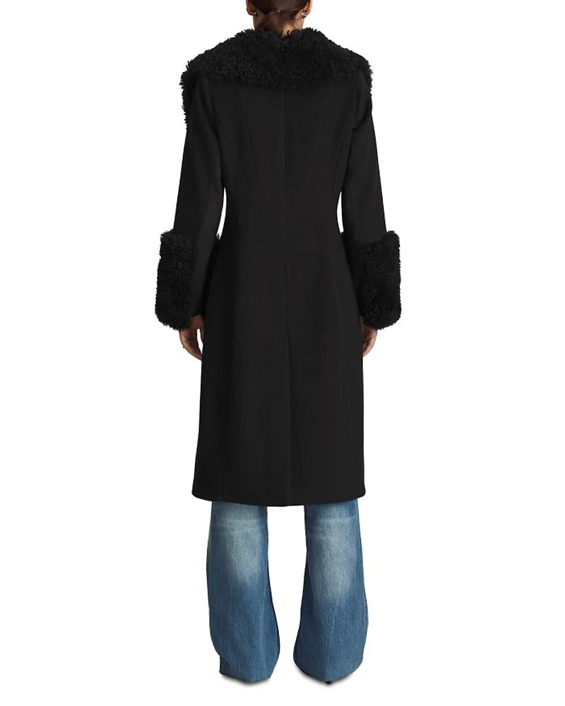 Athena Shearling Trim Coat