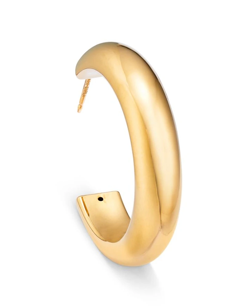 Polished Medium Hoop Earrings in 14K Yellow Gold