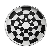 L'Objet Damier Round Porcelain Platter