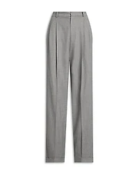 Pleated Wool Blend Pants