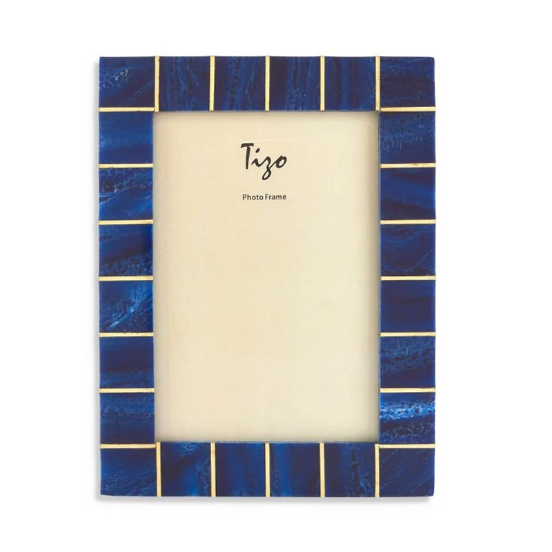Blue/Brass Photo Frame, 5" x 7"